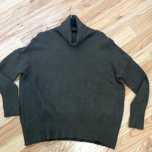 WILLIAM RAST Alpaca blend Cowl Neck Sweater Womens M knit dark green oversized